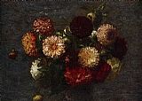 Chrysanthemums Canvas Paintings - Chrysanthemums II